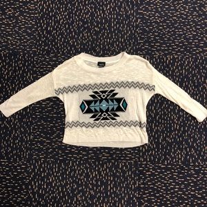 RUE 21 Aztec print cropped sweater